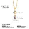 INS Style Luxury Hexagonal Gem Pearl Necklace with Titanium Steel Chain, European & American Fashion, 18K Gold Plated.