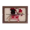 Doni Gulo Handmade Dachshund Wool Felt Pendant: Flower Basket Heart Keychain & Car Charm Gift