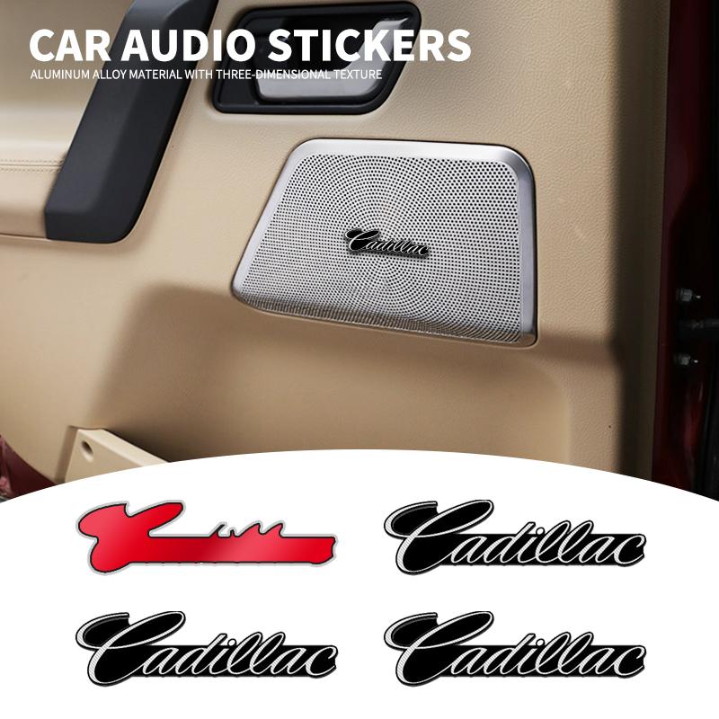 2/4 szt. Metalowe Emblematy Głośników Harman Kardon Audio Samochodowe Naklejka 3D Do Cadillac Escalade CTS ATS SRX STS XT5 XT4 XT6 XTS CT4