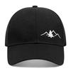 Mountain Embroidery Mesh Cap Adjustable Fit Sun Shading Hat Breathable Hat  Unisex Wear