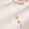 Bohemian Sea Star Shell Jewelry Set Beach-Inspired Necklace Earrings with Rhinestone Tassels Elegant Gift for Women Summer Beach Jewelry