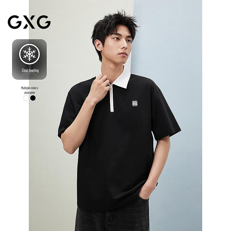 GXG Men s Contrast Collar Short Sleeve Polo Shirt 185 XXL