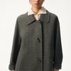 broadcast Women's Mid-length Plaid Wool Blend Toggle Coat