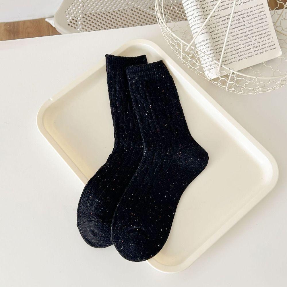 Comfortable Warm Winter Socks Thick Crew Socks Trendy Women's Wool Socks Autumn Season