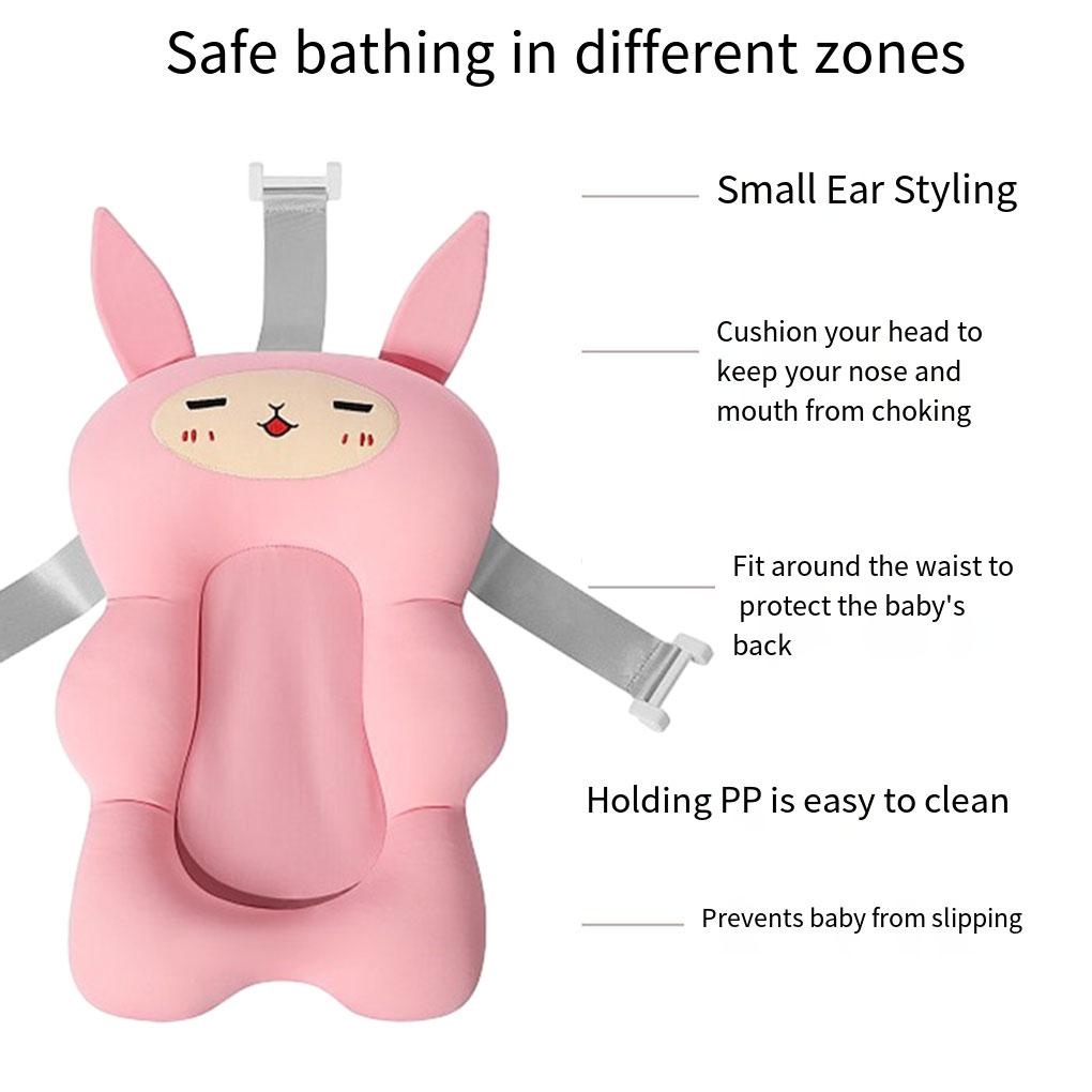 WUUISDNX Newborn Bath Anti-slide Cushion Seat Soft And Comfortable Bath Pillow For Baby S Safety Soft Comfortable Bath Pillow, White