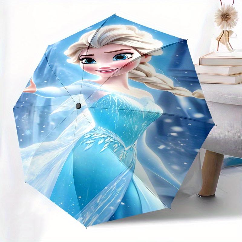 Elsa, Ombrello Automatico Apri e Chiudi Frozen, Ombrello da Viaggio Compatto, Leggero e Portatile, Adatto per Spiaggia Pendolarismo Affari