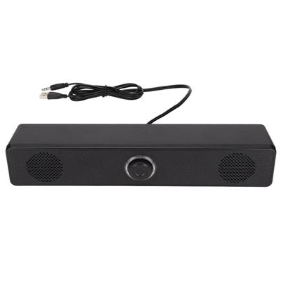 Haut-parleur d'ordinateur Entrée 3,5 mm Alimenté par USB Barre de son filaire pour ordinateur avec contrôle du volume pour PC de bureau Ordinateur portable Tablette
