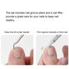 2Pcs Ingrown Toenail Tools Kit Stainless Steel Nail Cuticle Pliers Ingrown Nails Clipper Lifter Fingernail Toenail
