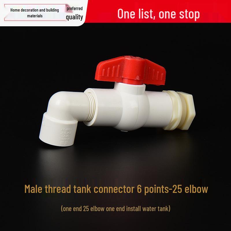 Plastic Water Storage Tank Faucet and Valve Accessories