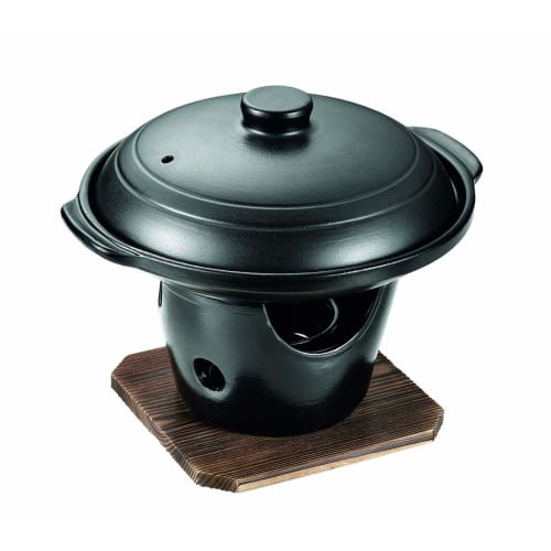 PEARL METAL Ceramic Tobanyaki Set with Stove, Japanese Kaiseki Style, HB-5222