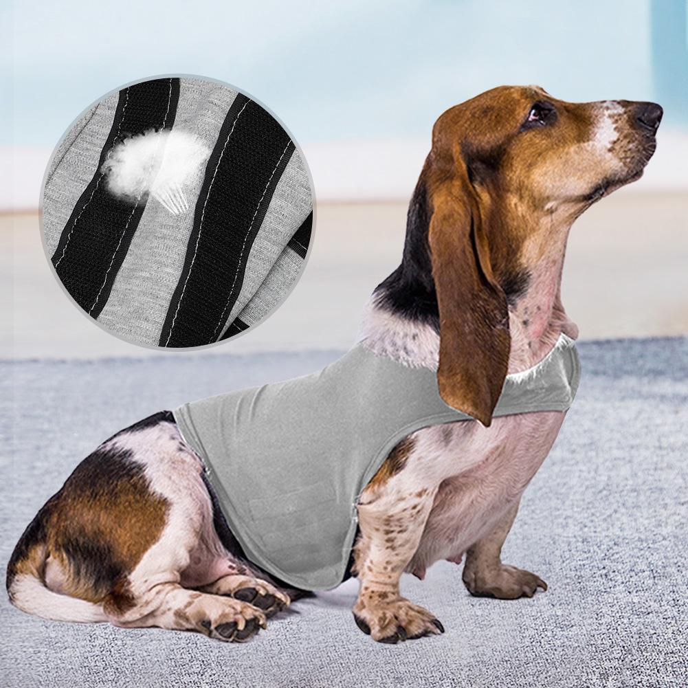 Pet Dog Anti Anxiety Jacket Keep Calm Stress Relief Clothes with Hook&loop Back Reflective