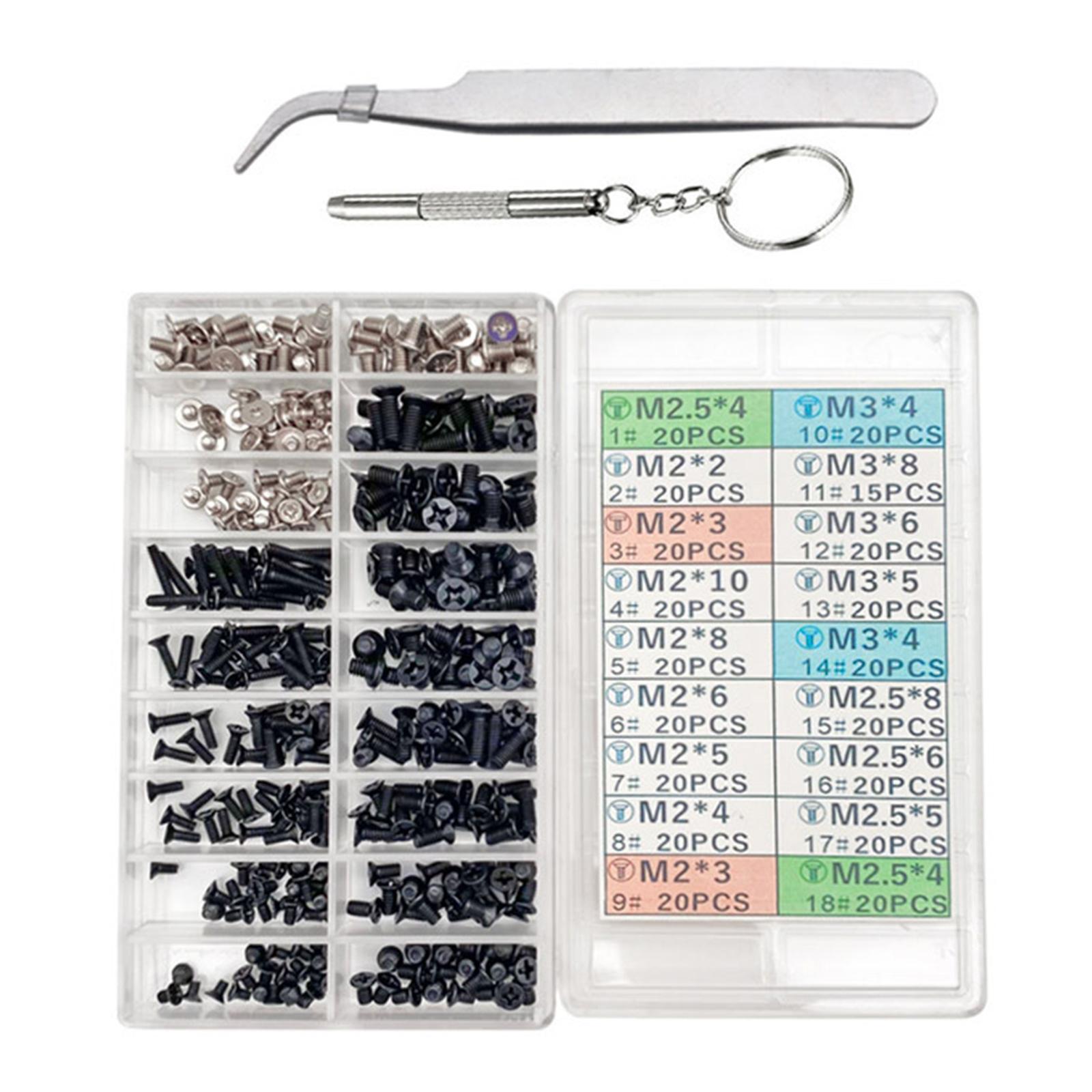 

Набор из 335 винтов для ноутбука, набор винтов для ноутбука с коробкой для хранения, комплексные обновления винтов для жесткого диска