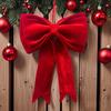 Schleifenanhänger Roter Samt Weihnachtsdekoration Hängeornament Feiertagspartys Heim Büro Festliches Geschenk Party-Accessoire