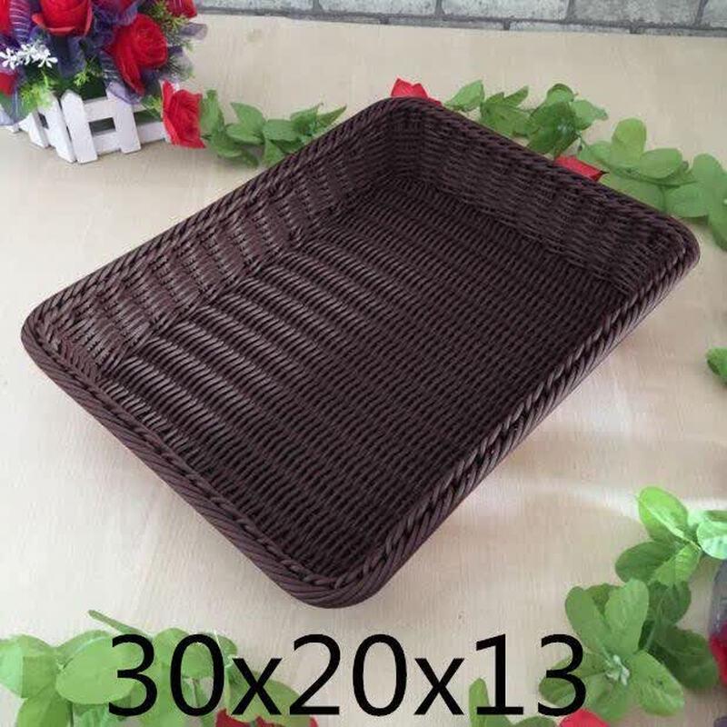 Imitation Rattan Serving Basket