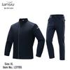 Lansiyu Spring/Autumn Dark Navy Workwear Set