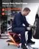 1010mm 2-in-1 Folding Mechanic Creeper, Z Creeper Seat & Under Car Garage Roller, 204 kg Rolling Creeper Stool with 6 Swivel Casters, Padded Headrest
