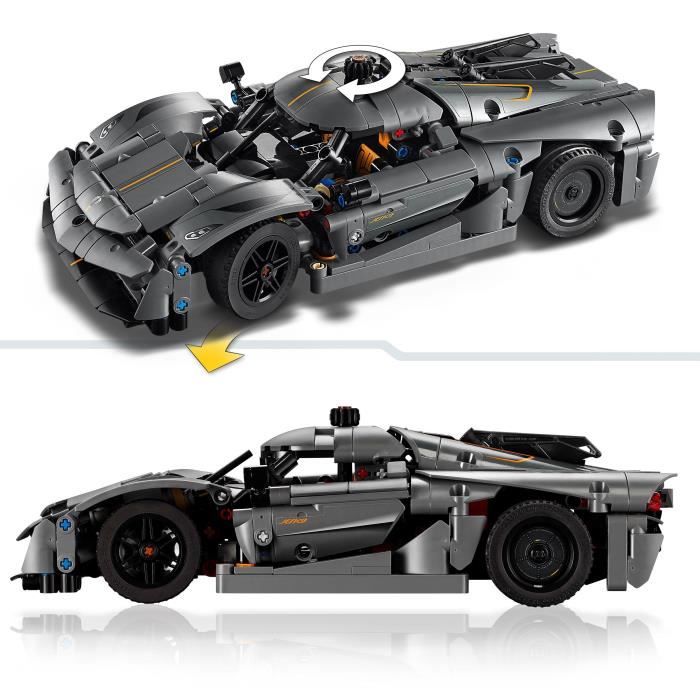 LEGO® Technic 42173 Hypercar Koenigsegg Jesko Absolut grise - Set de construction