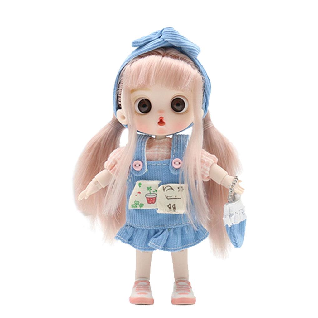 

Baby Mini Doll Movable Joints Infants Home Nursery Bedroom Room Funny Makeup Decoration Toy New Year Gifts for Toddler
