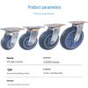 Li Cheng Heavy-Duty Rubber Fixed Caster Wheel