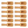 12 Pcs Small Wooden Scoops Mini Bath Salts Spoon Spice Flour Bath Salt Sugar Cereal Coffee Spoon for Manicure Makeup Baking