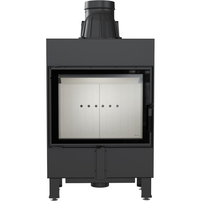 Smart steel fireplace KRATKI LUCY SLIM 8 kW Ø 160 MSK