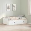 Bed Frame with Drawers White 90 x 200 cm Particleboard