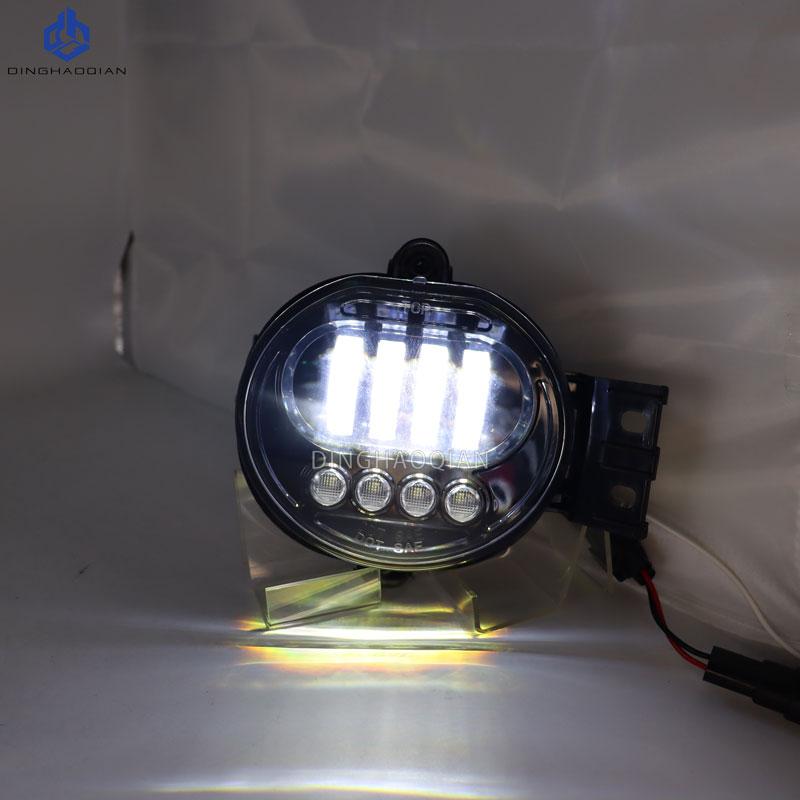 LED Fog Lights for Dodge Ram 1500 2002-2008 2500/3500 2003-2009 Durango Truck 2004-2006 with Angel Eye Fog Lamp Waterproof 12V