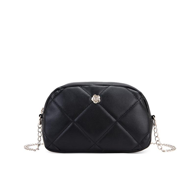 

Новая высококачественная сумка для мобильного телефона, женская сумка через плечо, женская модная сумка, универсальная сумка-клатч на цепочке с ромбовидным узором. 19*8*12cm чёрный