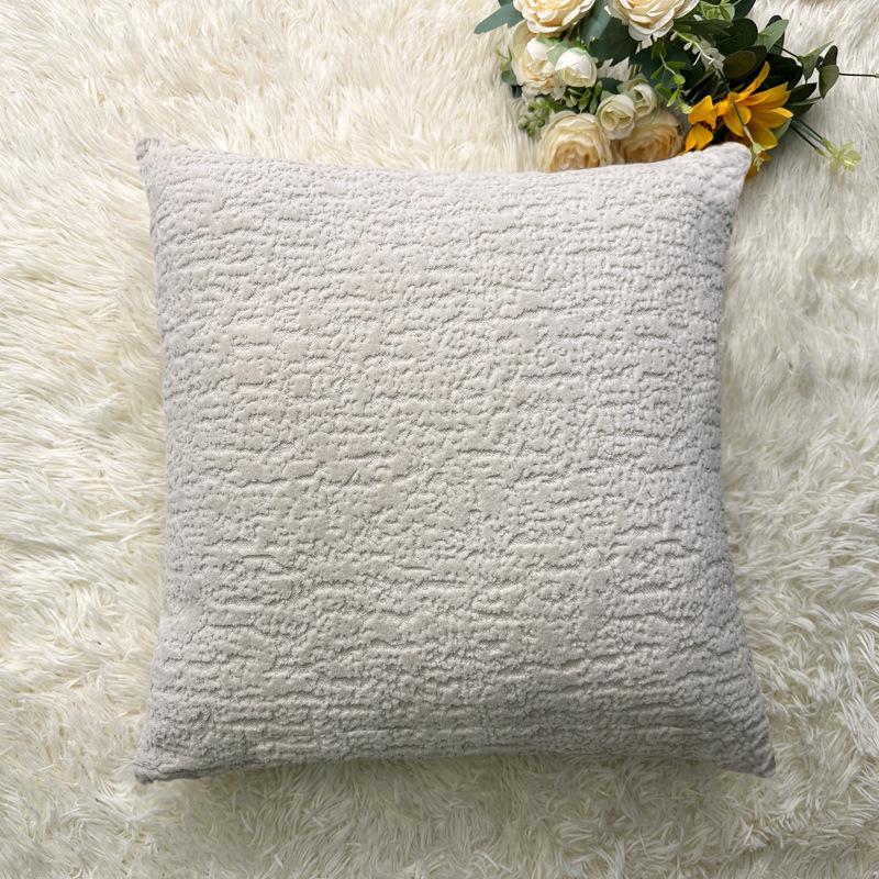 2PCS Soft Chenille Bamboo Throw Pillow Covers. Solid Color Decorative Cushion Covers with Zipper Closure Suitable for Sofa Bed Living Room Decoration