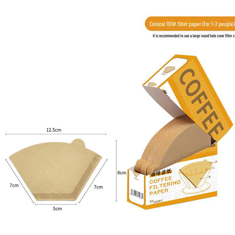 

V02 Конические фильтры для кофе на 2-4 персоны, одноразовые V-образные бумажные фильтры из древесной массы