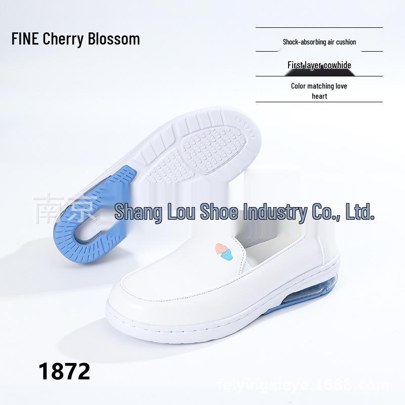 Women s Nurse Shoes - Soft, Genuine Leather, Breathable, Lightweight, Height-Boosting, Non-Slip, Comfortable, White for Autumn/Winter. 34 белый