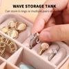 Portable Mini Jewellery Organiser Home Travel Earring Necklace Organiser Ring Organiser Leather Display Case