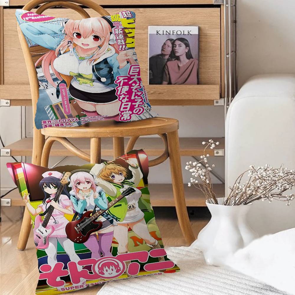 Beautiful Girl SUPERSONICO Pillow Anime Pillow Sofa Bed Head Pillow Cover Cushion Cover 45x45 cm Fashion