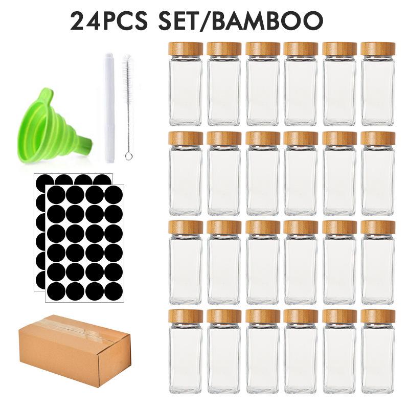 120ml Glass Spice Jars Set: Ideal for Cumin, Chili Powder, and More