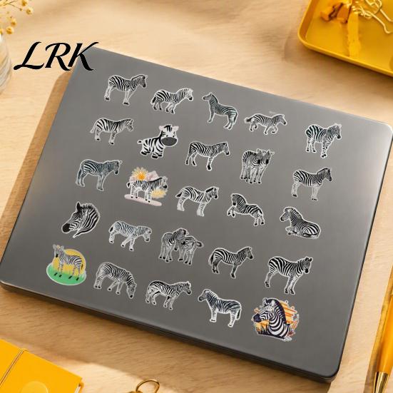 Zebra Stickers 50PCS Stickers, Creative Waterproof Vinyl Graffiti Decals, Decorative for Water Bottles Realistic Cartoon Wild Animal Patterns