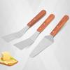 DRN Stainless Steel Spatula Set with Wooden Handle, 3-Piece