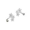 2025 High-End 925 Silbernadel Blume Schraubstecker Ohrringe für Frauen