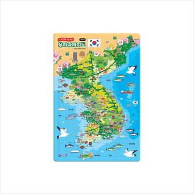 Small Puzzle Map of Korea (72 Pieces): Map Puzzle At a Glance, Korean Popular Puzzles