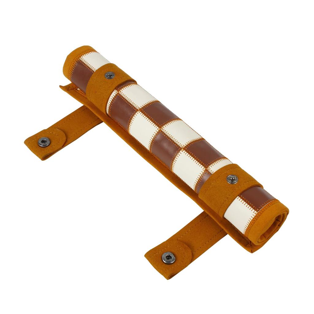 Andux Rollable Chess and Board Dual-Use Set, Backgammon, Game, Microfiber, Portable, PGSLQ-01 (Brown)