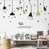 Adesivo da Parete Lampadario Stile Nordico Colorato Rimovibile Decorazione Sfondo TV per Camera da Letto e Soggiorno Adesivo Vetro Finestra