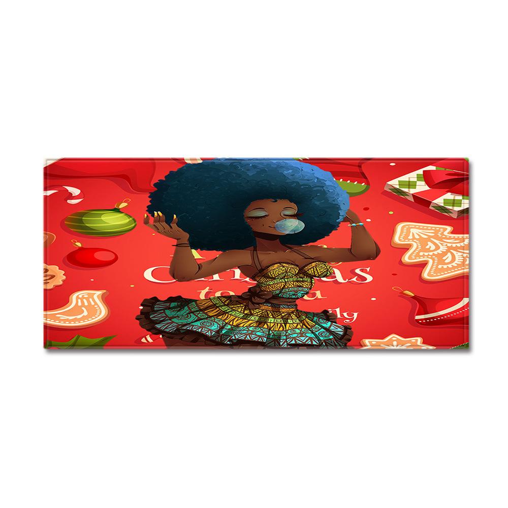 African Women'S Theme Carpet Long Floor Mat Doormat