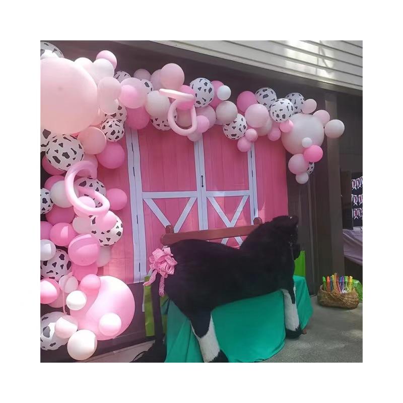 96Pcs Cow Block Theme Balloon Park Decoration Birthday Party Holiday Celebration Balloon