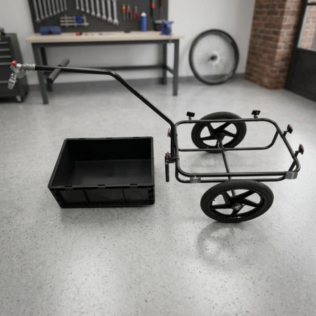 Cycle Trailer with Cargo Box Detachable Bike Utility for Camping