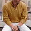 2025 Autumn/Winter New Arrival Men's Solid Color High Neck Long Sleeve Knitted Sweater
