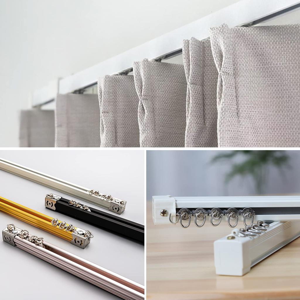 20pcs Aluminum Alloy Curtain Gliders For Ceiling Mounting And Noise Reduction In Any Room Curtain Movement