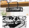 Cable Tray, Under-Desk Storage, Hiding Cables, 40cm Wide, Desk Storage, Wiring Organization, Installs 1-5cm Above Desk Top, No Drilling Required,