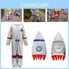 Bsrlons Kinder Silber Astronautenkostüm Für Sportspiele Und Cosplay Raumanzug Mit Pilotenoutfit