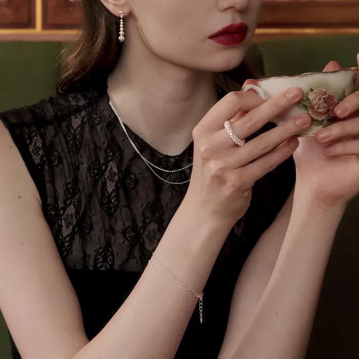 SS020 Layered Ball Chain Bracelet