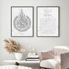 Modern Islamic Calligraphy Ayat Al-Kursi Quran Marble Pictures Canvas Painting Poster Print Wall Art  Living Room Home Decor