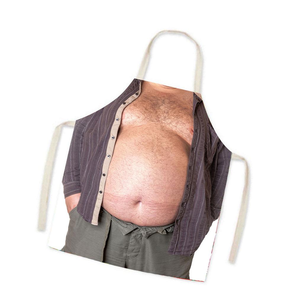 Vtipná 3D tištěná zástěra Skvělá na grilování a tematické akce Praktická a stálobarevná Domácí kuchyňská zástěra na vaření